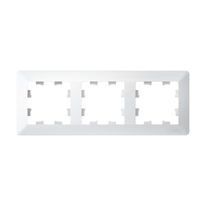 ATLASDESIGN AIR 3-постовая РАМКА, ЛОТОС/дымчатый белый (Systeme Electric) ATN221303