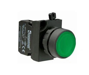 Кнопка 1НО, зеленый цвет, серия CP 250В AC, 4А , IP65 (EMAS) CP100DY