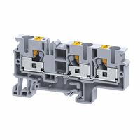 Клемма с 3-мя контактами push-in 10 кв.мм OptiClip СP-10-TRIPLET-I-серый (КЭАЗ) 331852