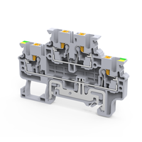 Клемма заземляющая push-in 2х-ярусная 2,5 кв.мм без перемычки OptiClip (КЭАЗ) 331865