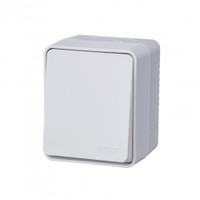 AtlasDesign Profi54 переключатель одноклавишный IP54 10 АХ, БЕЛЫЙ, Россия (Systeme Electric) ATN540161