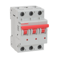 Выключатель автоматический модульный YON MD63 3P 16А C 6kA (DKC) MD63-3C16-6