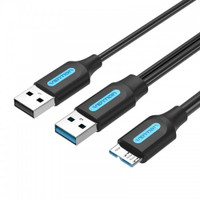Кабель USB 3.0 AM на micro B, USB 2.0 AM, 0.5 м. (Vention) CQPBD