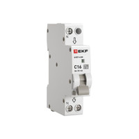 Выключатель автоматический дифференциального тока АВДТ-63М 1P+N (18 м) 16А 30мА характеристика С тип A электронный 6кА PROXIMA (EKF) D636EA16C30