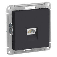 Розетка ATLASDESIGN компьютерная RJ45 механизм карбон (Systeme Electric) ATN001083