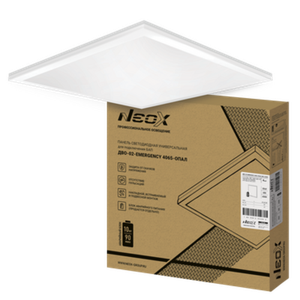 Панель светодиодная универсальная ДВО-02-EMERGENCY 4065-ОПАЛ 40Вт 6500K 595х595мм без БАП-10W90 (NEOX) 4690612053042