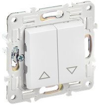 SKANDY Выключатель жалюзи 10А SK-V12W арктический белый IEK (IEK) SK-V15-0-10-K01