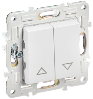 SKANDY Выключатель жалюзи 10А SK-V12W арктический белый IEK (IEK) SK-V15-0-10-K01
