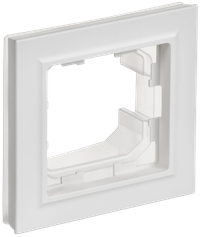 BRITE Рамка 1-местная IP44 РУ-1-БрАБ-44 арктический белый IEK (IEK) BR-M12-44-K91