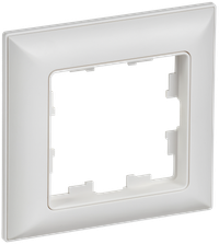 BRITE Рамка 1-местная РУ-1-БрАБ арктический белый/белый IEK (IEK) BR-M12-12-K91