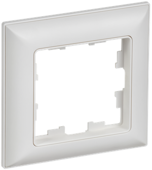 BRITE Рамка 1-местная РУ-1-БрАБ арктический белый/белый IEK (IEK) BR-M12-12-K91