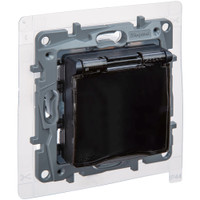 Розетка 1-местная с заземлением с защитными шторками и крышкой 16А IP44 антрацит ETIKA (IEK) 672626