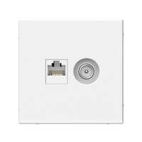 ARTGALLERY розетка двойная ТВ + компьютерная RJ45, кат. 5Е, лотос (Systeme Electric) GAL001389