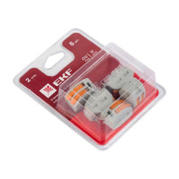 Клемма СМК 222-412 блистер (5шт) (EKF) plc-smk-412b