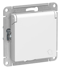 ATLASDESIGN РОЗЕТКА с заземл. со шторками с крышкой, 16А, IP20, механизм, ЛОТОС (Systeme Electric) ATN001346