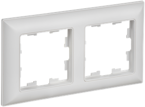 BRITE Рамка 2-местная РУ-2-БрАБ арктический белый/белый IEK (IEK) BR-M22-12-K91