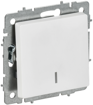 BRITE Выключатель 1-клавишный с индикацией 10А ВС10-1-1-БрАБ арктический белый IEK (IEK) BR-V10-1-10-K91