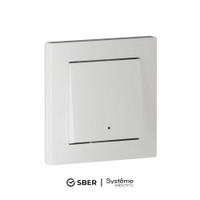 ATLASDESIGN SMART 1-кл. ВЫКЛЮЧАТЕЛЬ с подсв., Zigbee, сх.1, L+N, 10А, мех., БЕЛЫЙ (Systeme Electric) ATN000113Z