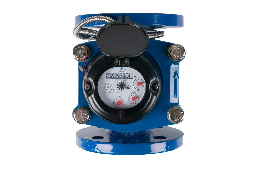 Счетчик воды турбинный СТВХ-50 с импульсным выходом(ДГ) (Декаст) 78-50-03
