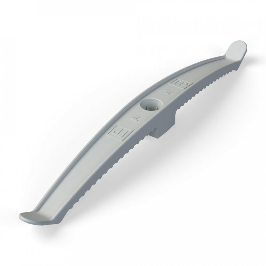 Держатель кабеля двусторонний для прямого монтажа серый (20шт/120шт уп/кор) (Промрукав) PR13.0382