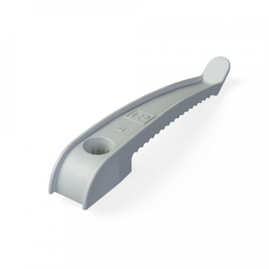 Держатель кабеля односторонний для прямого монтажа серый (20шт/240шт уп/кор) (Промрукав) PR13.0380