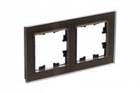 Рамка двухпостовая ATLASDESIGN NATURE, ОРГАНИЧЕСКОЕ СТЕКЛО МОККО (Systeme Electric) ATN320602