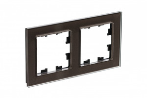 Рамка двухпостовая ATLASDESIGN NATURE, ОРГАНИЧЕСКОЕ СТЕКЛО МОККО (Systeme Electric) ATN320602