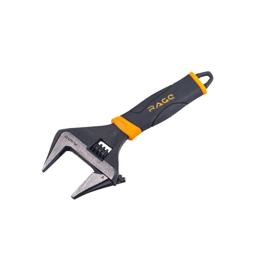 Ключ разводной с тонкими губками и широким зевом раскрытие зева до 34 мм ключ 150 мм (Rage) 311101