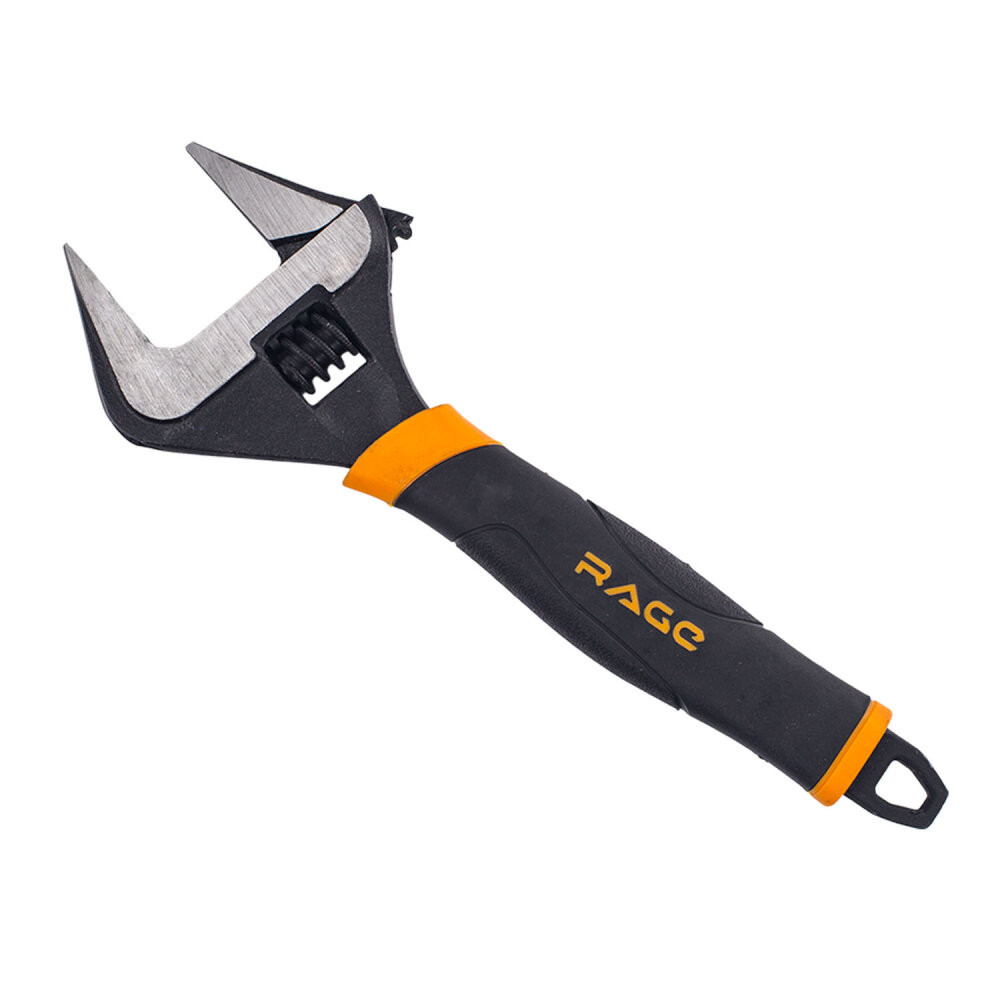 Ключ разводной с тонкими губками и широким зевом раскрытие зева до 40 мм длина ключа 200 мм (Rage) 311102