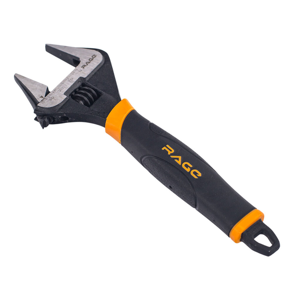 Ключ разводной с тонкими губками и широким зевом раскрытие зева до 40 мм длина ключа 200 мм (Rage) 311102