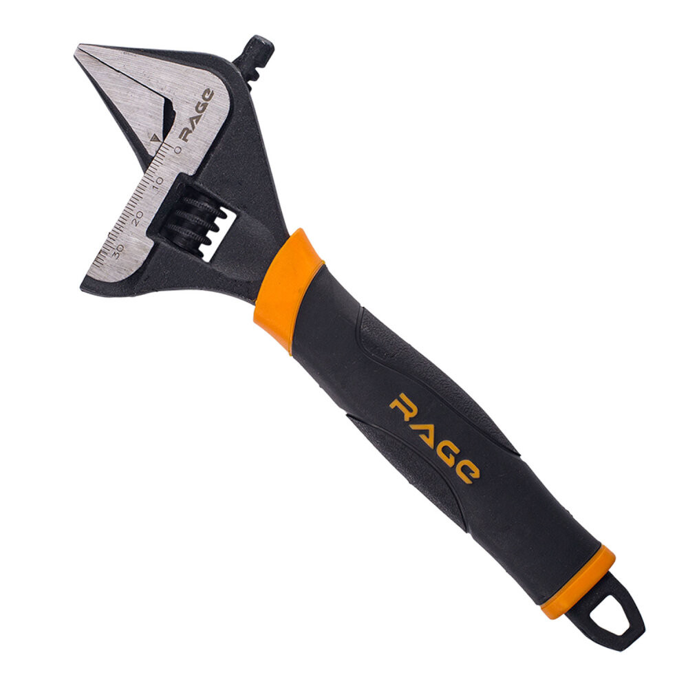 Ключ разводной с тонкими губками и широким зевом раскрытие зева до 40 мм длина ключа 200 мм (Rage) 311102