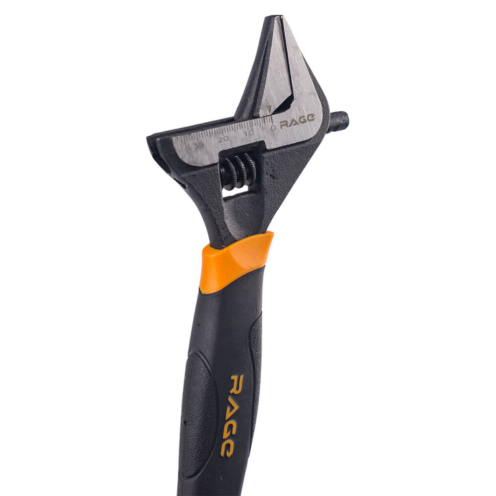 Ключ разводной с тонкими губками и широким зевом раскрытие зева до 40 мм длина ключа 200 мм (Rage) 311102