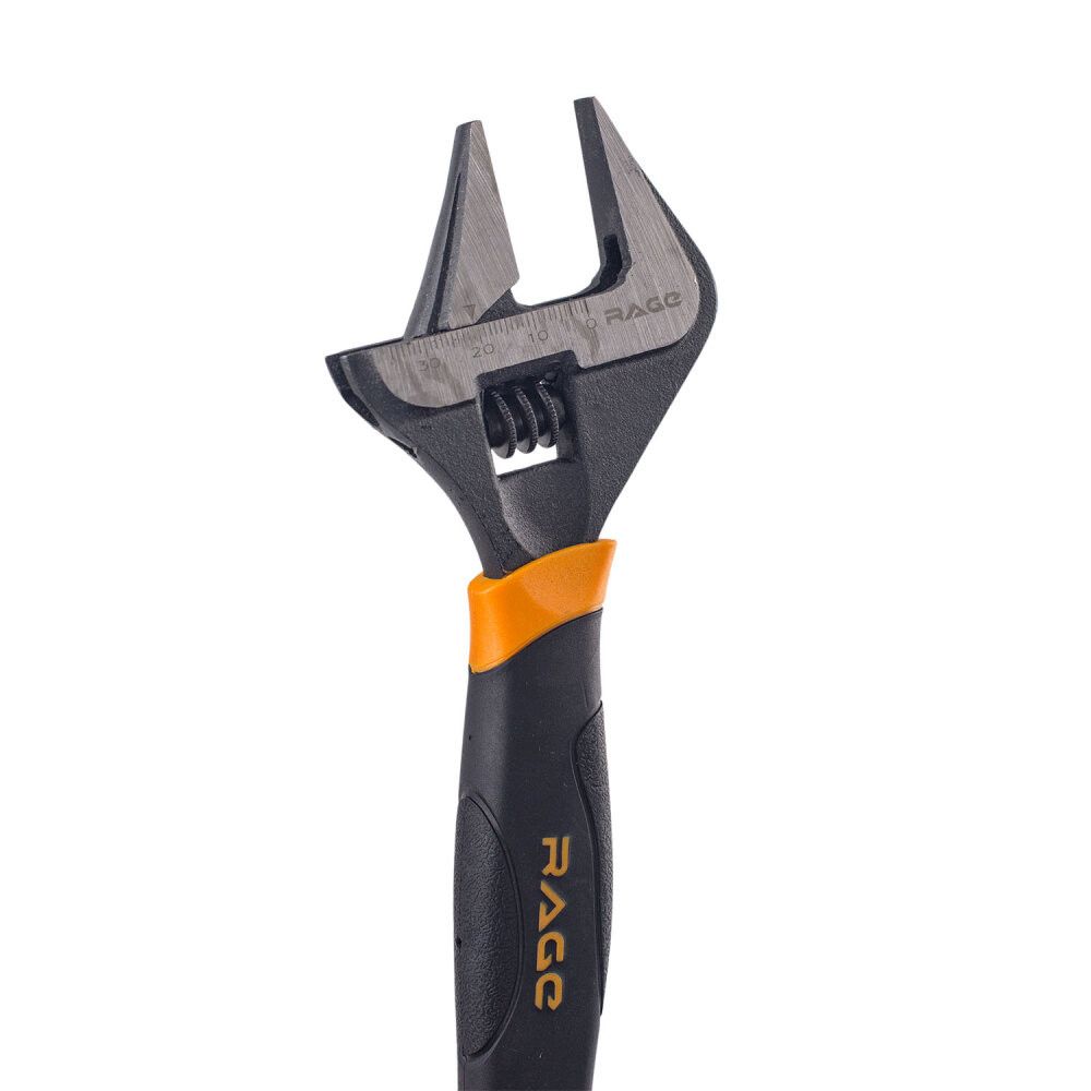Ключ разводной с тонкими губками и широким зевом раскрытие зева до 40 мм длина ключа 200 мм (Rage) 311102