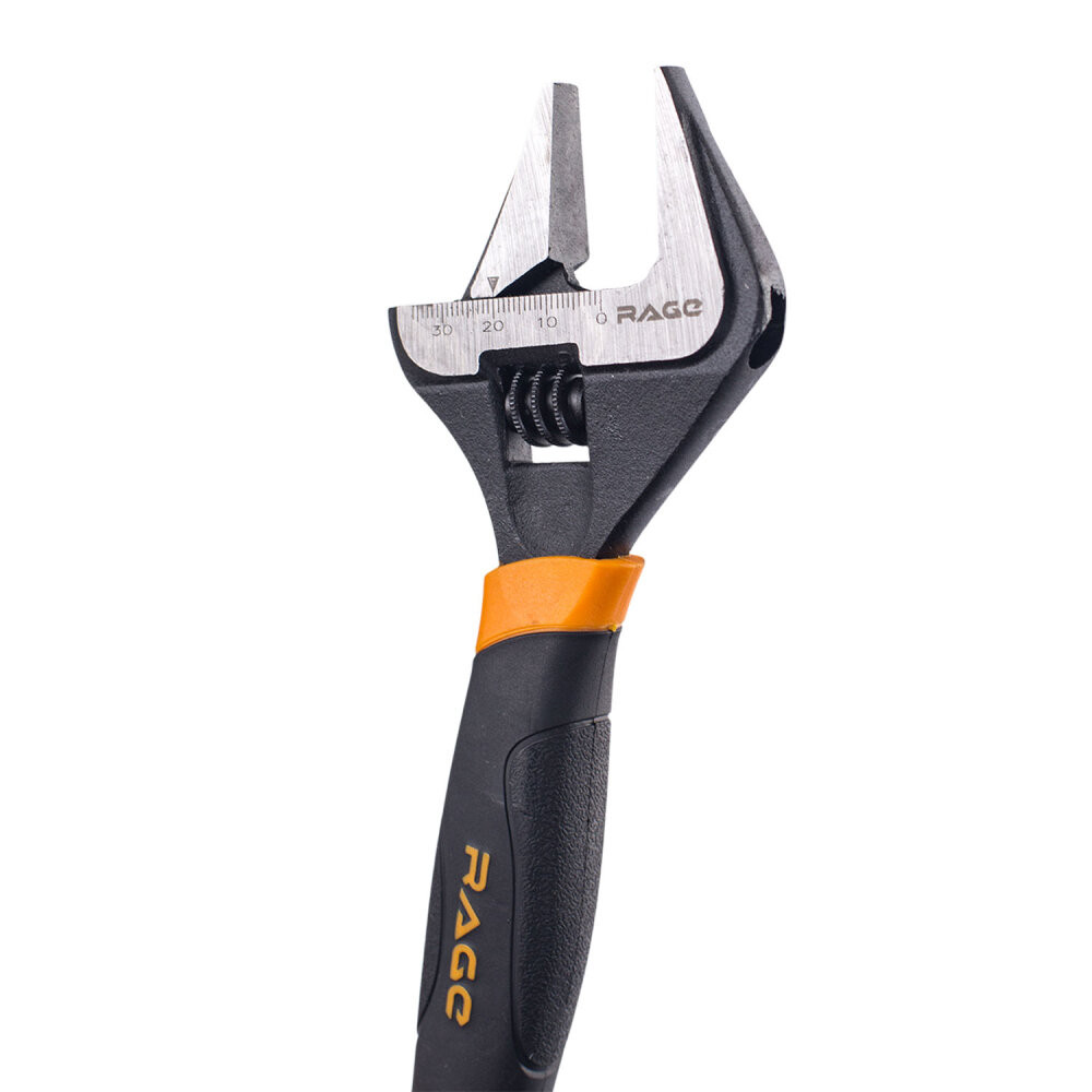 Ключ разводной с тонкими губками и широким зевом раскрытие зева до 40 мм длина ключа 200 мм (Rage) 311102