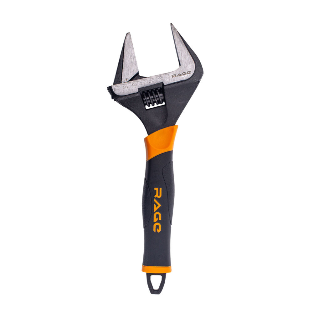 Ключ разводной с тонкими губками и широким зевом раскрытие до 60 мм 300 мм (Rage) 311104