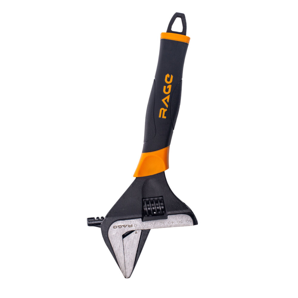 Ключ разводной с тонкими губками и широким зевом раскрытие до 60 мм 300 мм (Rage) 311104