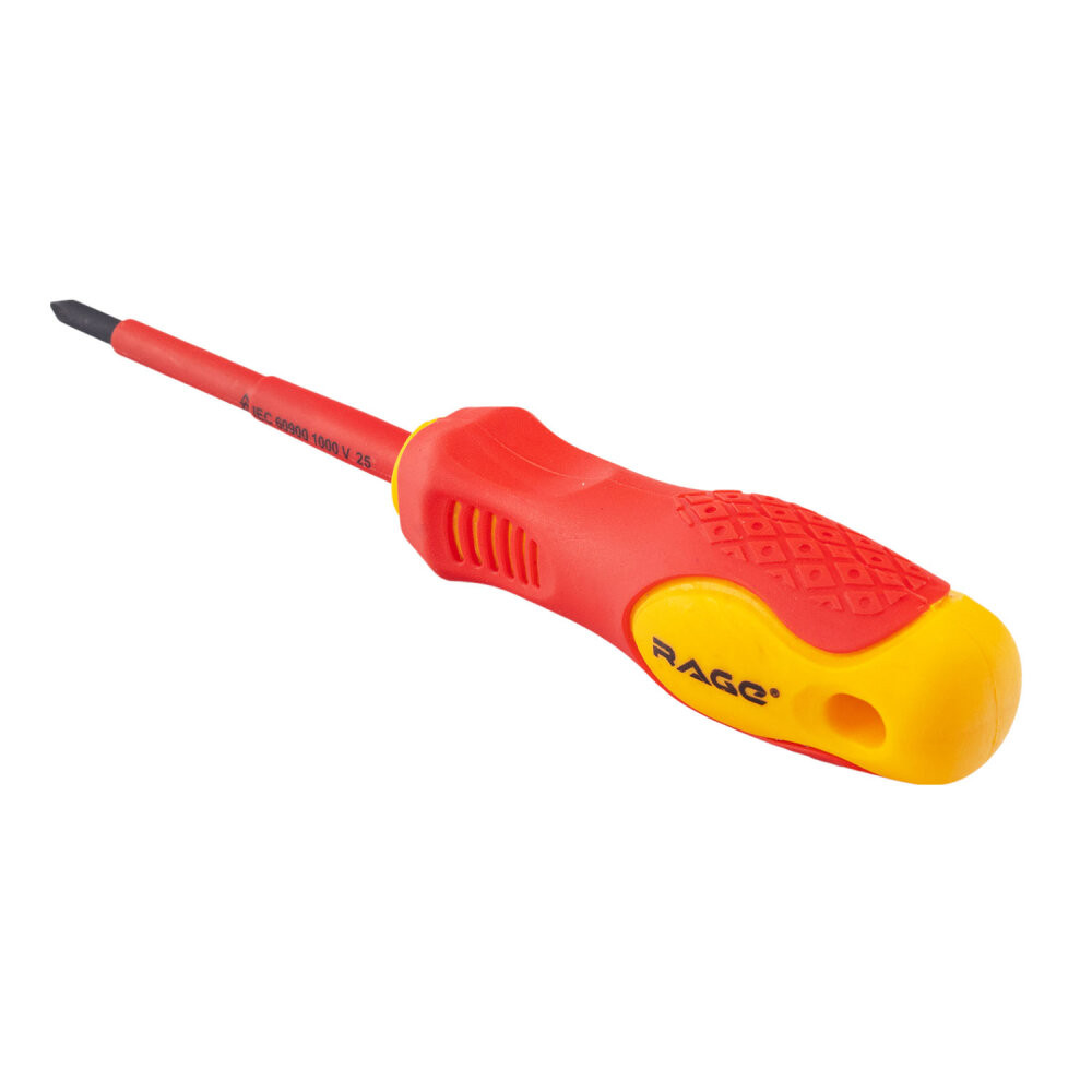 Отвертка диэлектрическая крестовая VDE PH1 x 80 (Rage) 397019