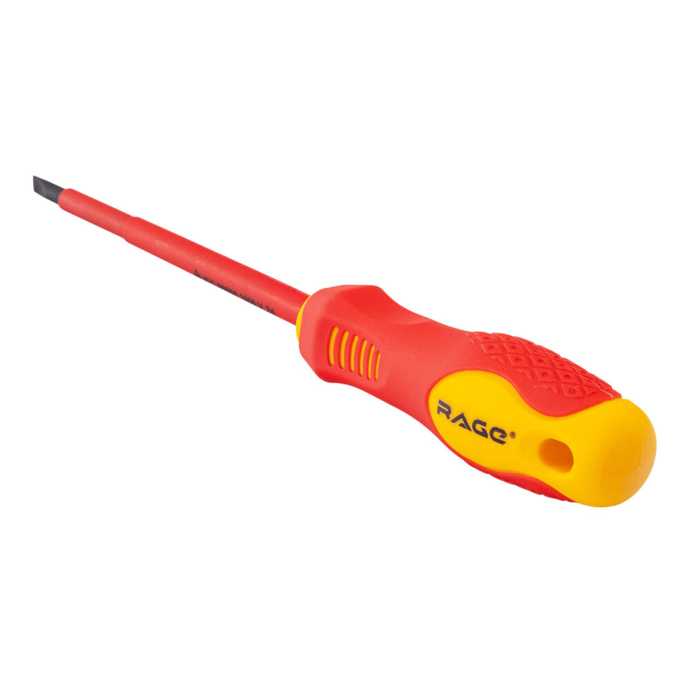 Отвертка диэлектрическая шлицевая VDE SL5.5 x 125 (Rage) 397028