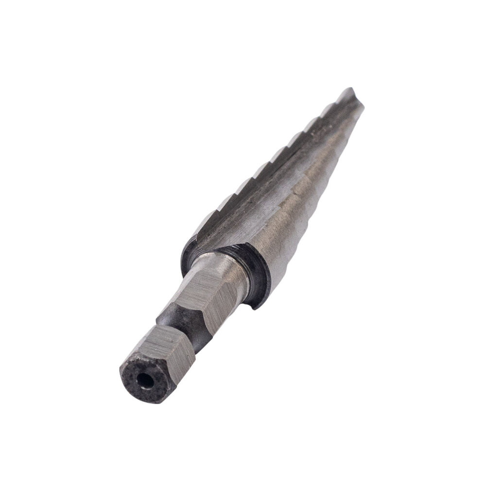 Сверло ступенчатое Р6М5 с шестигранным хвостовиком 4-12 мм (Rage) 554001