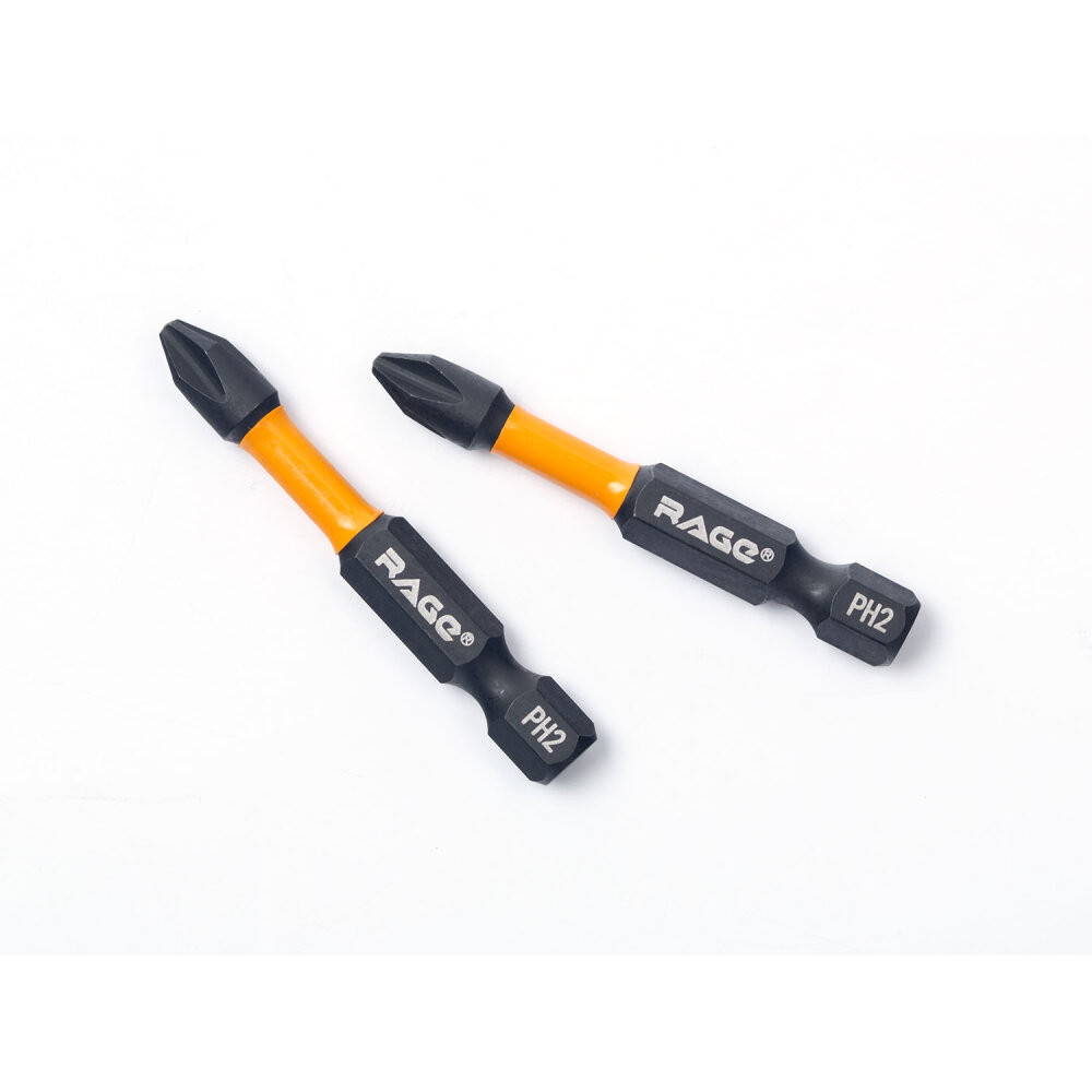 Биты торсионные IMPACT S2 PH2 x 50 мм 2 шт (Rage) 554125