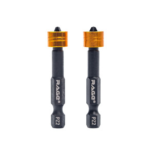 Биты с магнитным ограничителем для шуруповерта S2 PZ2 x 50 мм 2 шт (Rage) 554134