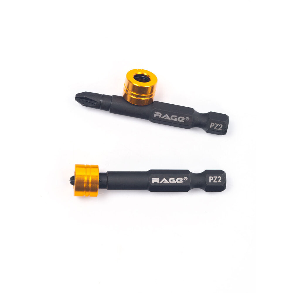 Биты с магнитным ограничителем для шуруповерта S2 PZ2 x 50 мм 2 шт (Rage) 554134