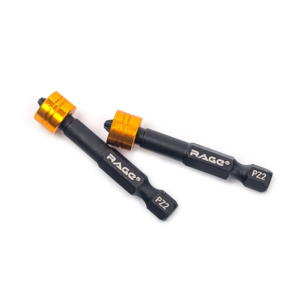 Биты с магнитным ограничителем для шуруповерта S2 PZ2 x 50 мм 2 шт (Rage) 554134