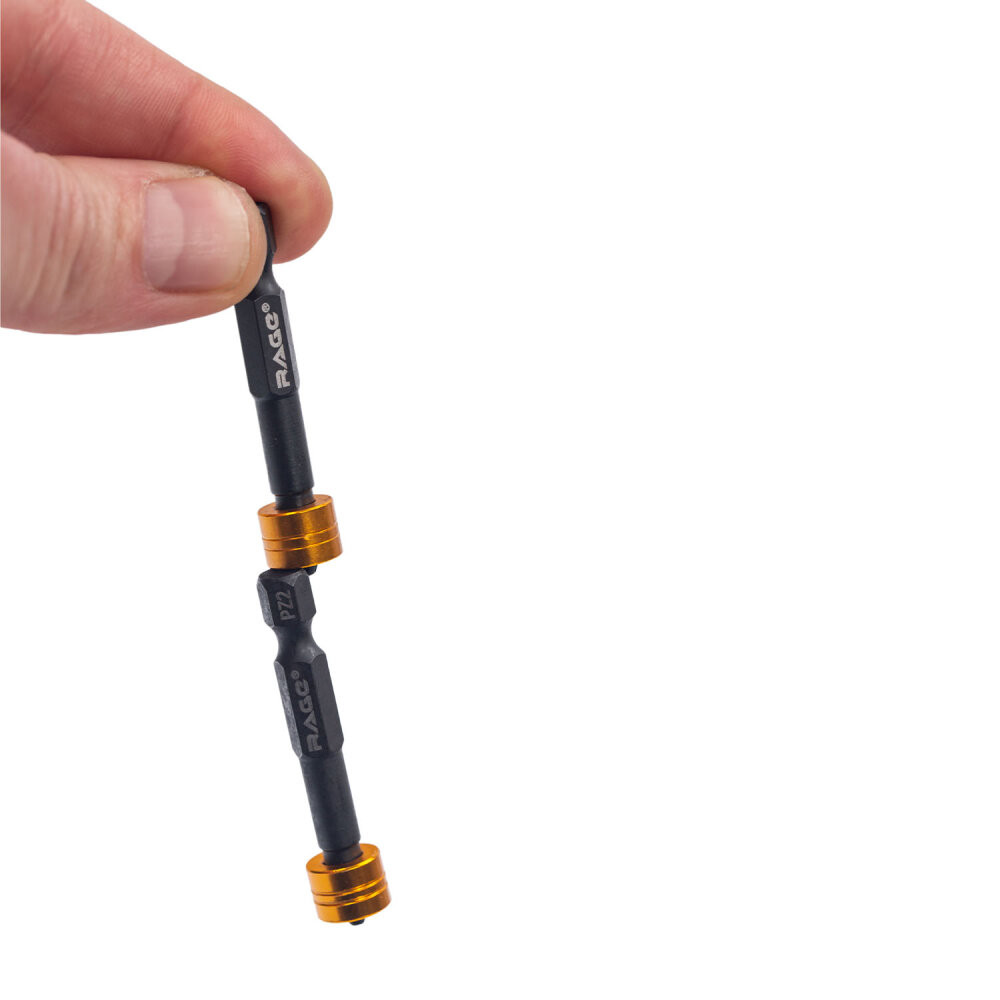 Биты с магнитным ограничителем для шуруповерта S2 PZ2 x 50 мм 2 шт (Rage) 554134