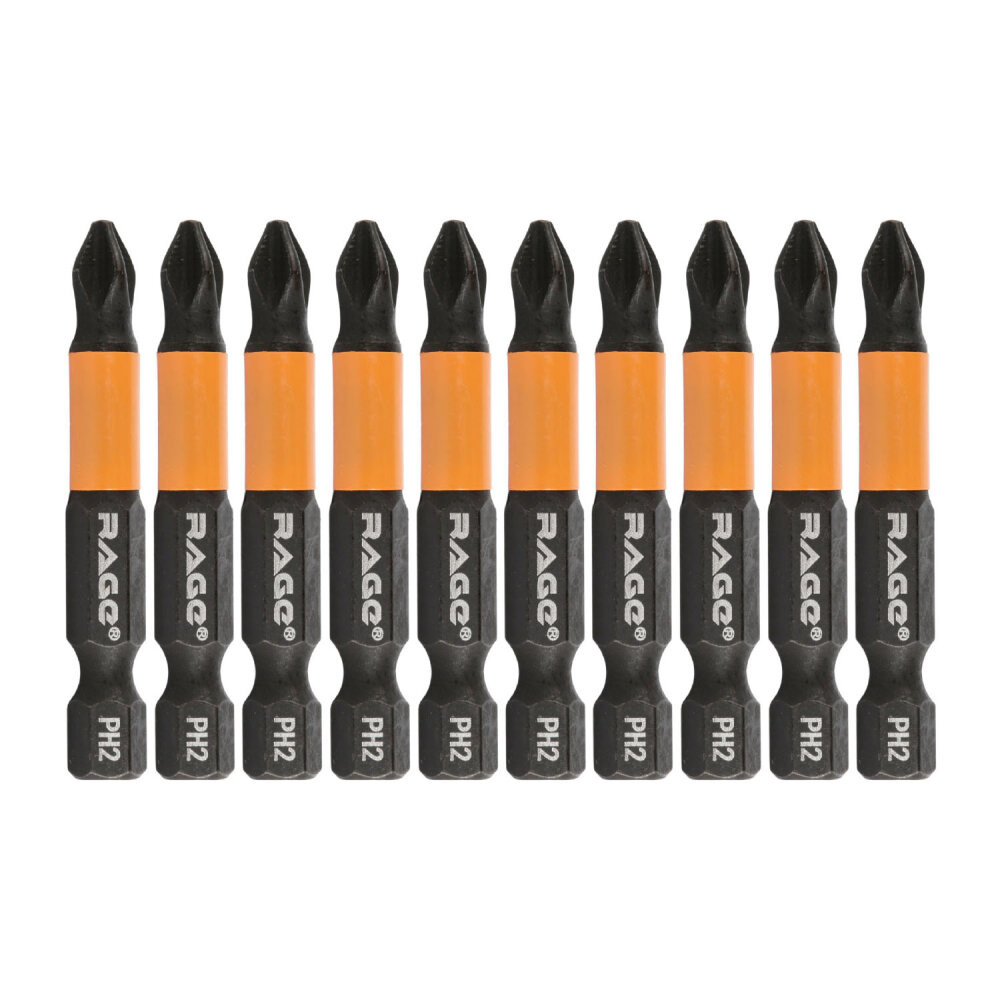 Биты магнитные S2 PH2 x 50 мм 10 шт (Rage) 554155