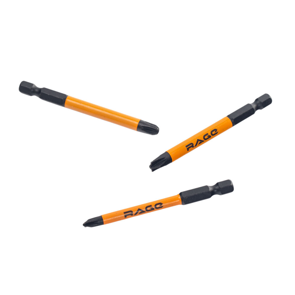 Биты для электриков магнитные S2 PZ/FL1 PZ/FL2 PZ/FL3 x 75 мм 3 шт (Rage) 554292