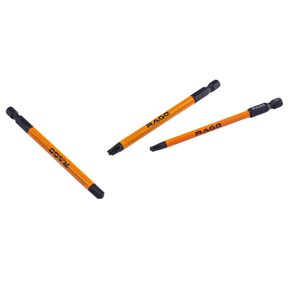 Биты для электриков магнитные S2 PZ/FL1 PZ/FL2 PZ/FL3 x 100 мм 3 шт (Rage) 554293