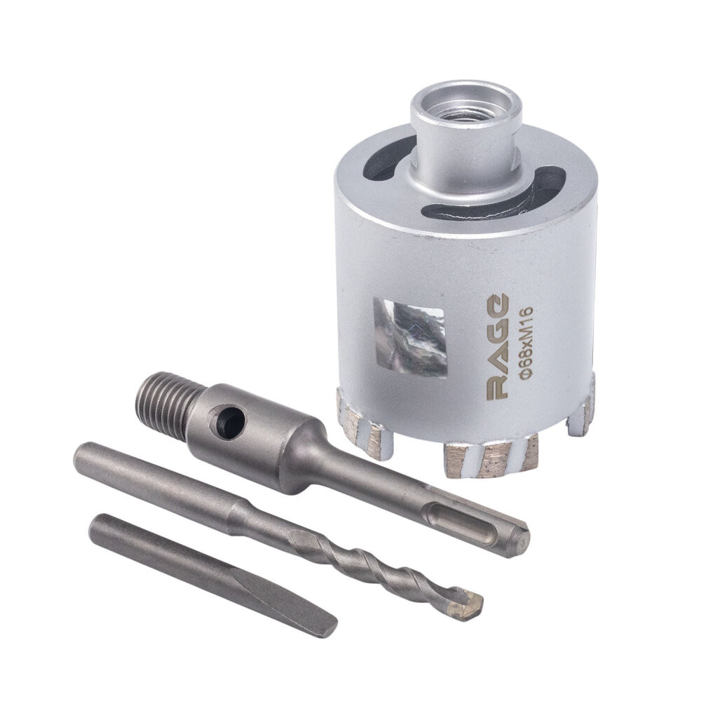 Коронка алмазная по бетону 68 мм для подрозетников с верхним пылеотводом Long-Life (Rage) 559551