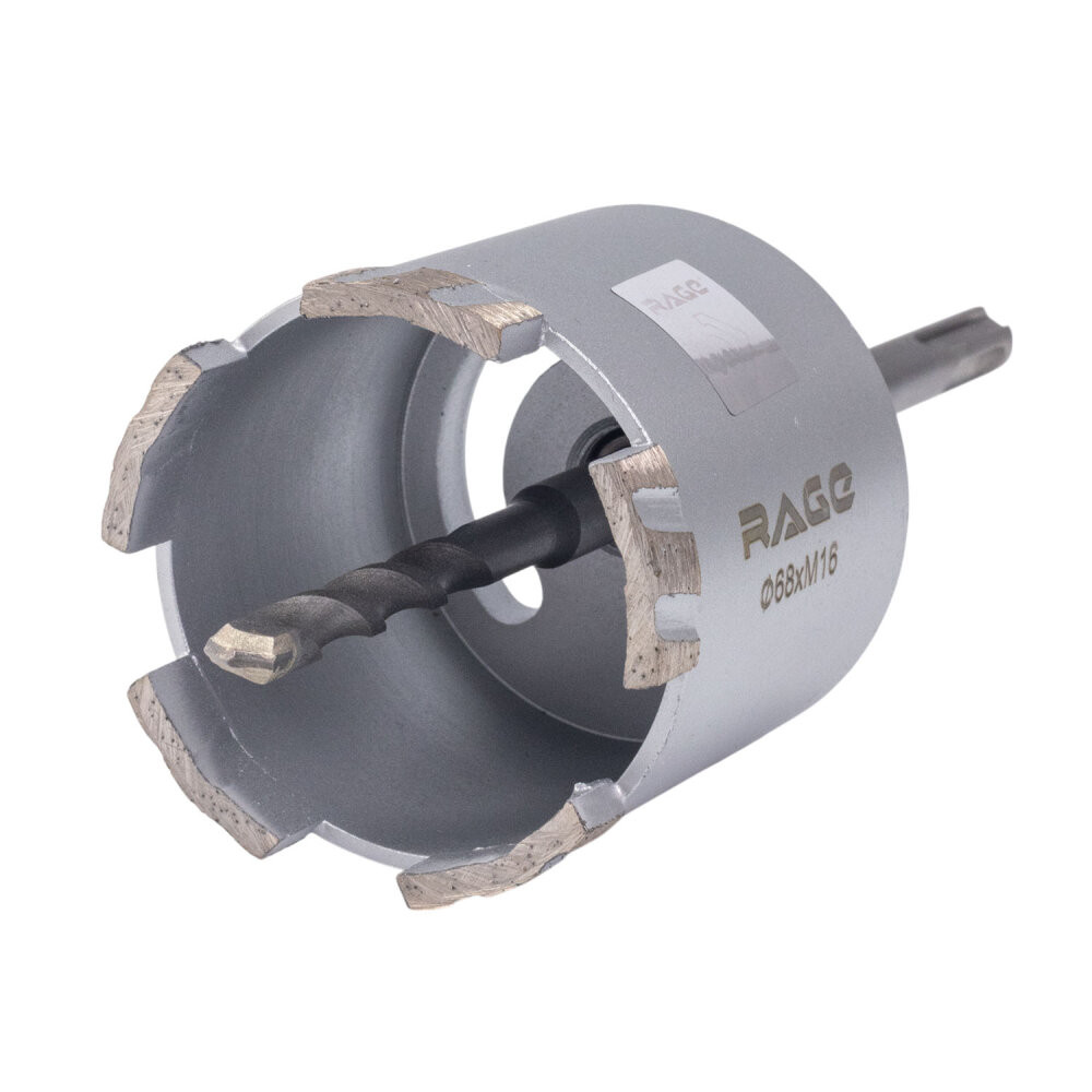 Коронка алмазная по бетону 68 мм для подрозетников с верхним пылеотводом Long-Life (Rage) 559551