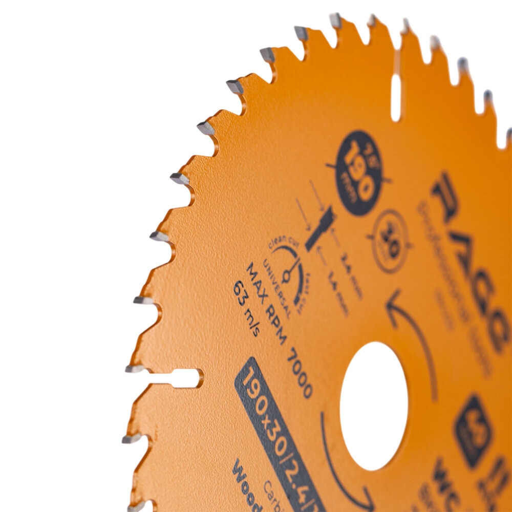 Диск пильный универсальный 190 мм 40 зубьев посадка 30 мм + кольцо 20 мм 16 мм (Rage) 594233